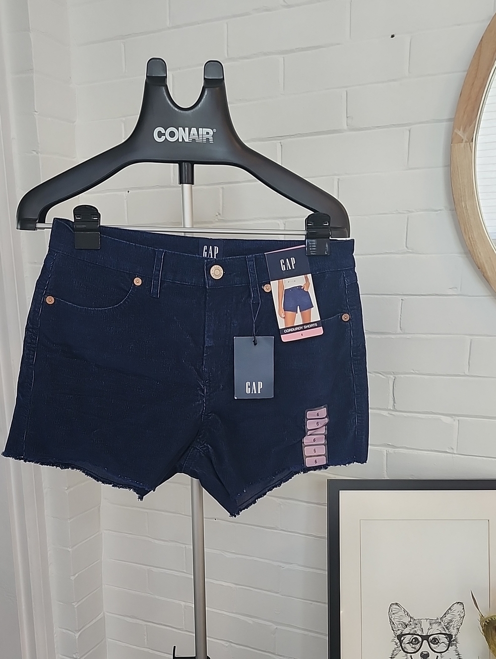 GAP Corduroy Jean Shorts, Size 6